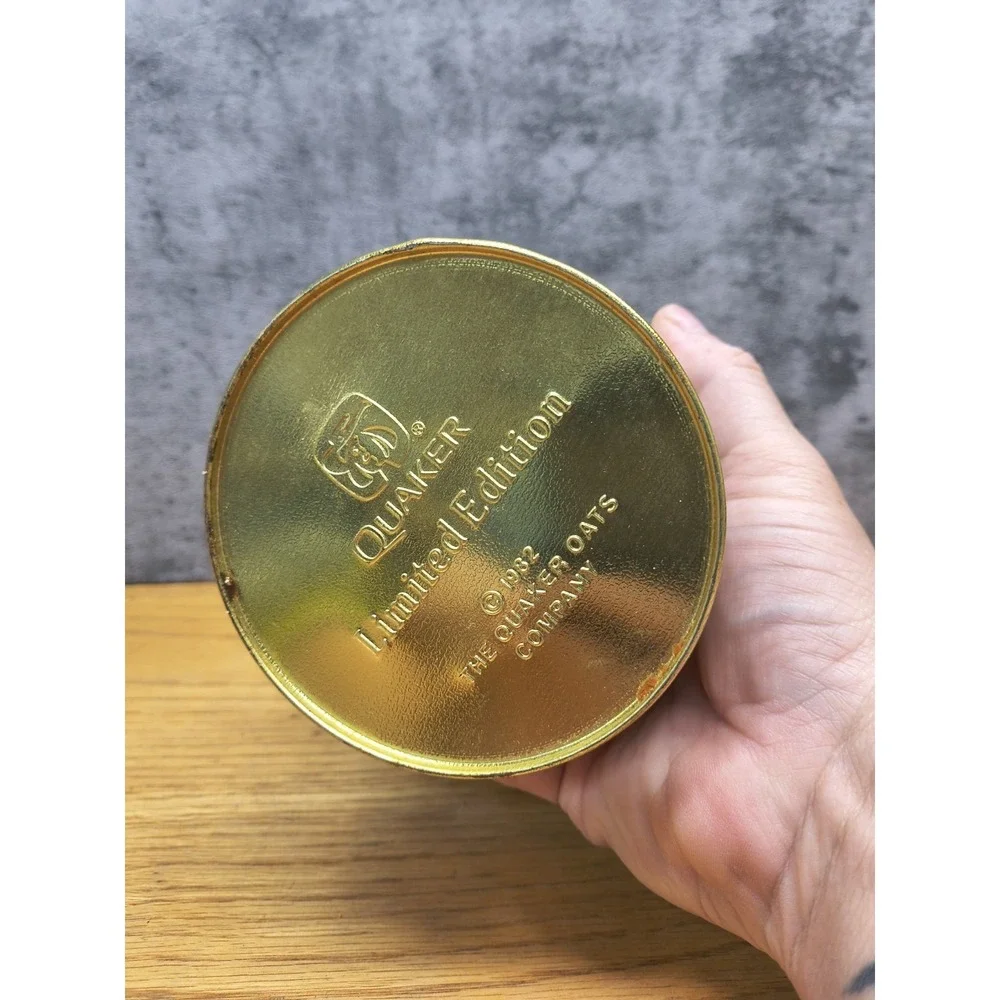 Vintage 1982 Old Fashioned Quaker Oats‎ Tin Can Collector's Limited Edition